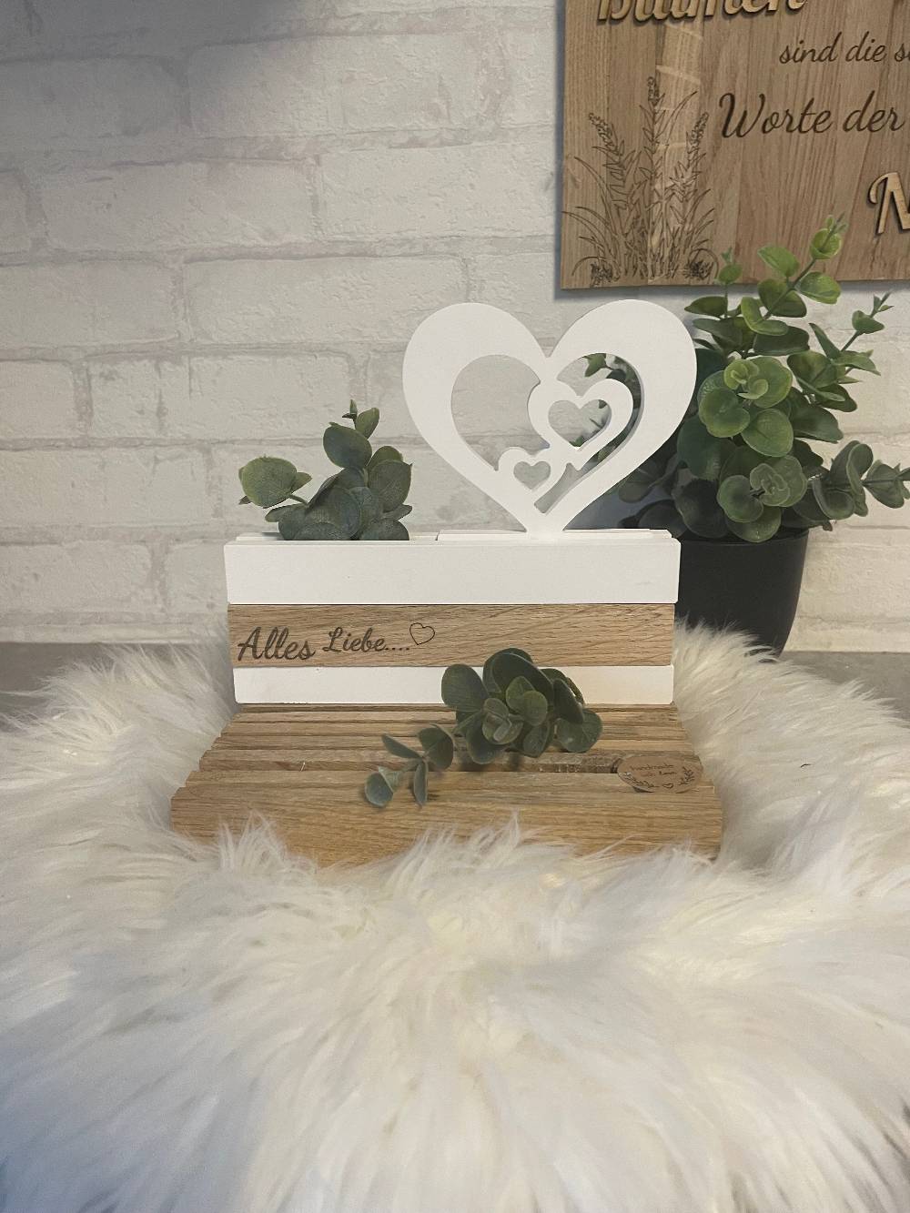 KB Socken Keraflott Einschieber Mit Klötzchen – Variante, Sockelleiste Für Einschieber , Wohndeko, Deko Aesthetic, Geschenke, Häuserloop, Herz, Haus