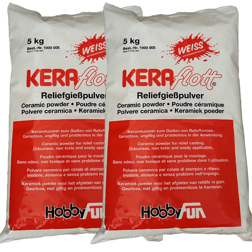 KB Socken KERAflott Reliefgießpulver weiß 2 x 5 kg Sack