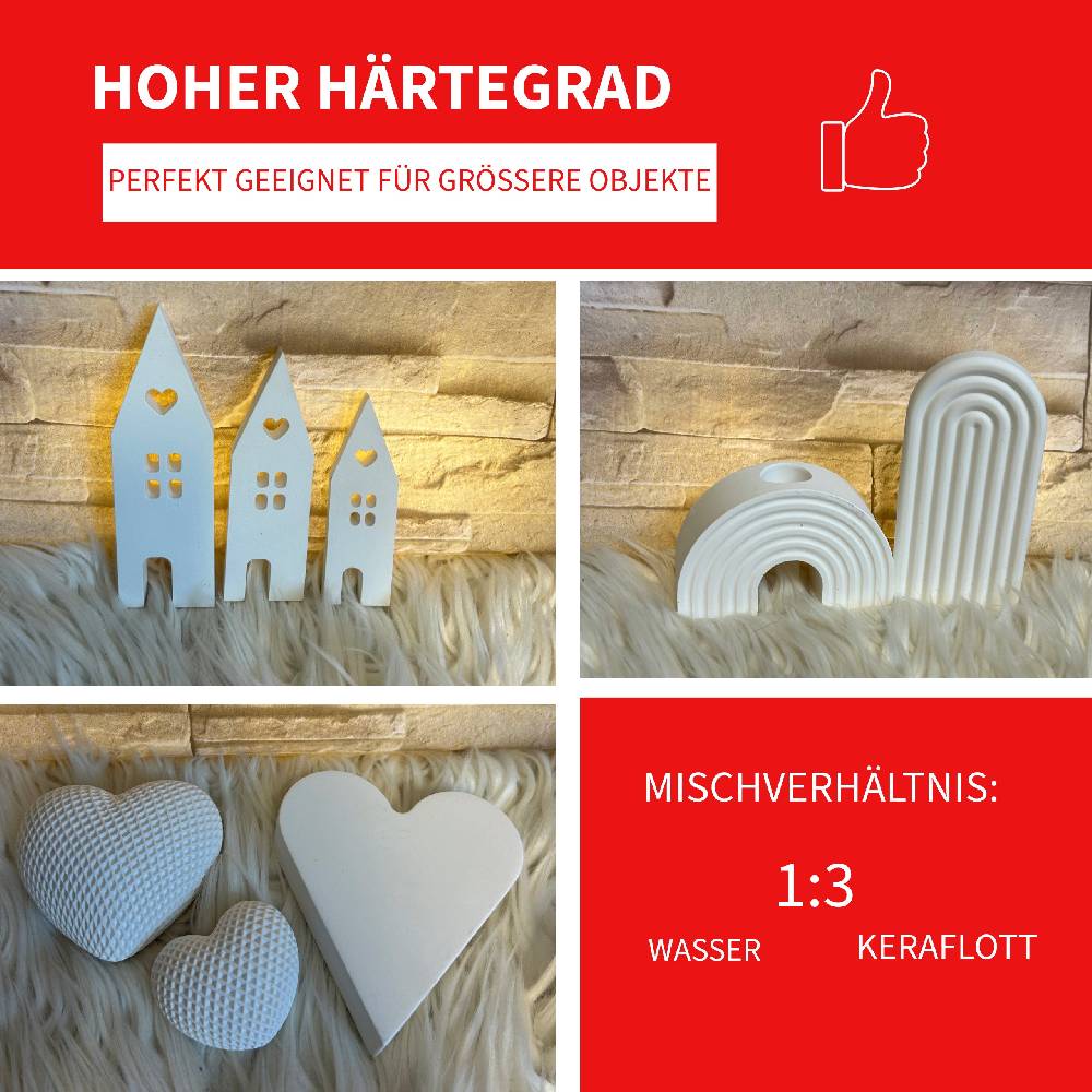 KB Socken KERAflott Reliefgießpulver Weiß 5 Kg Sack