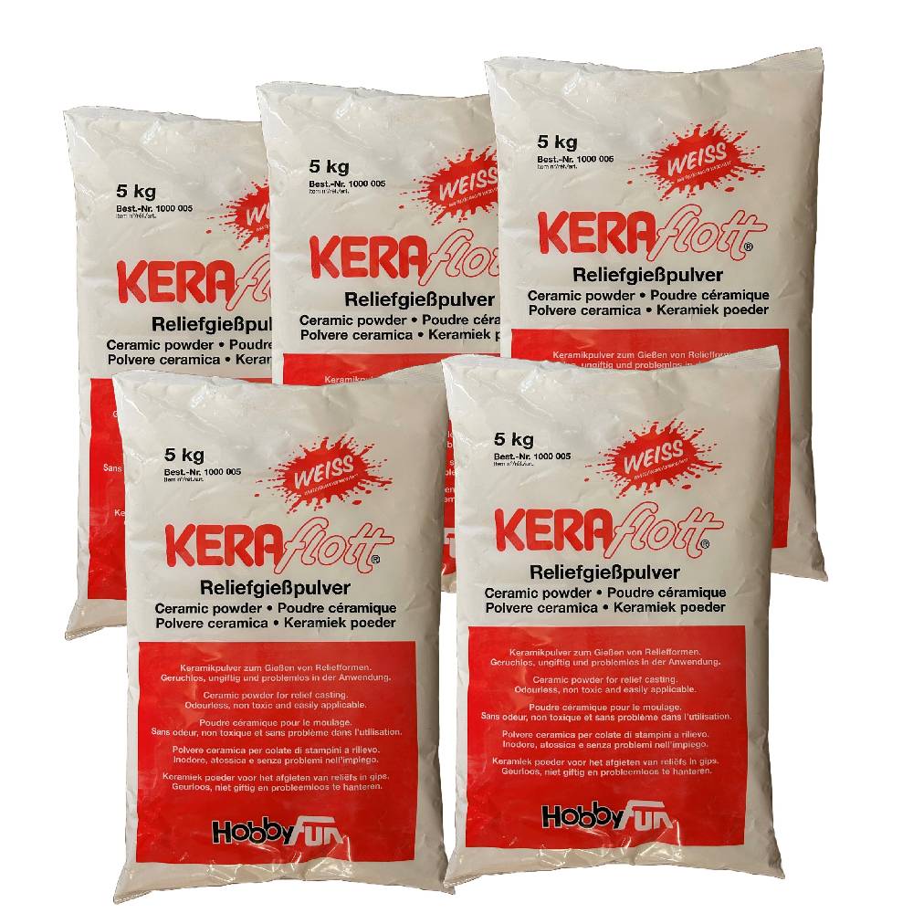 KB Socken KERAflott Reliefgießpulver weiß 5 x 5 kg Sack