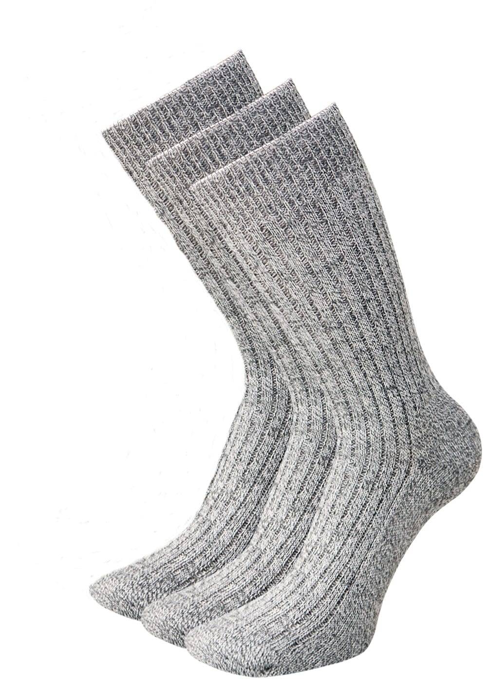 KB Socken Norwegersocken Frotteesohle Graumeliert - 3 Paar