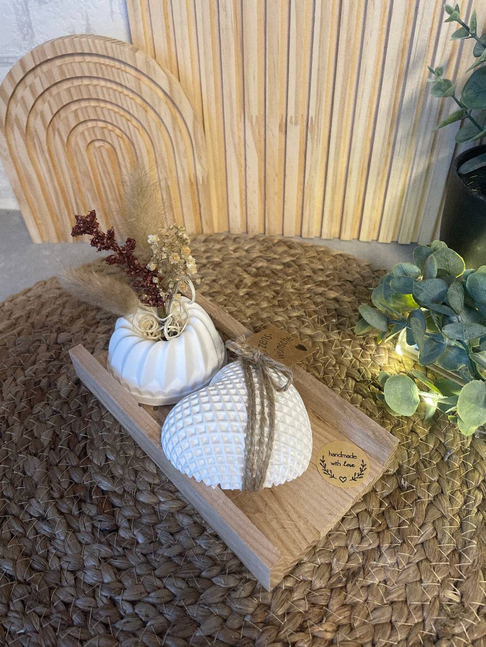 KB Socken Tablett Set Mit Pustekuchen Und Herz-Geschenk Set Damen Handmade