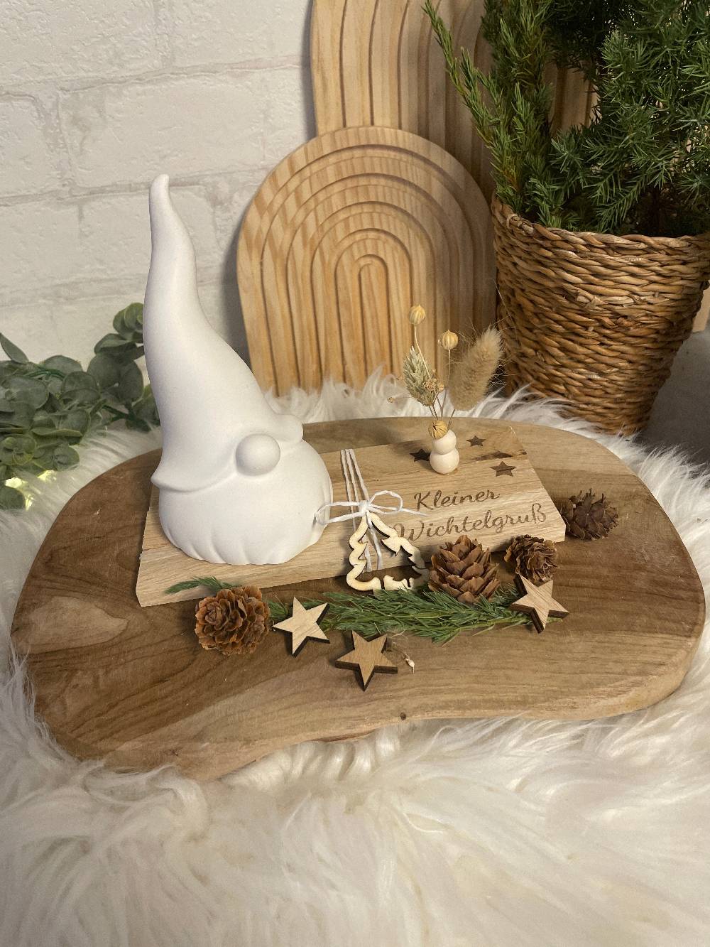 KB Socken Wichtel Geschenk Deko , Wichtelgruss, Geschenkidee, Weihnachten, Advents Deko, Weihnachtsgeschenk Frau, Reliefgiesspulver, Wichtelgeschenk