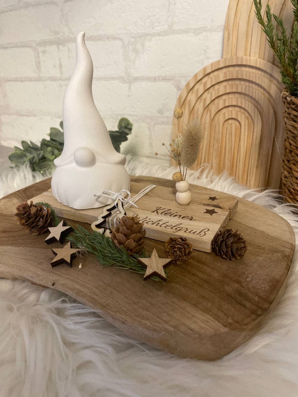 KB Socken Wichtel Geschenk Deko , Wichtelgruss, Geschenkidee, Weihnachten, Advents Deko, Weihnachtsgeschenk Frau, Reliefgiesspulver, Wichtelgeschenk