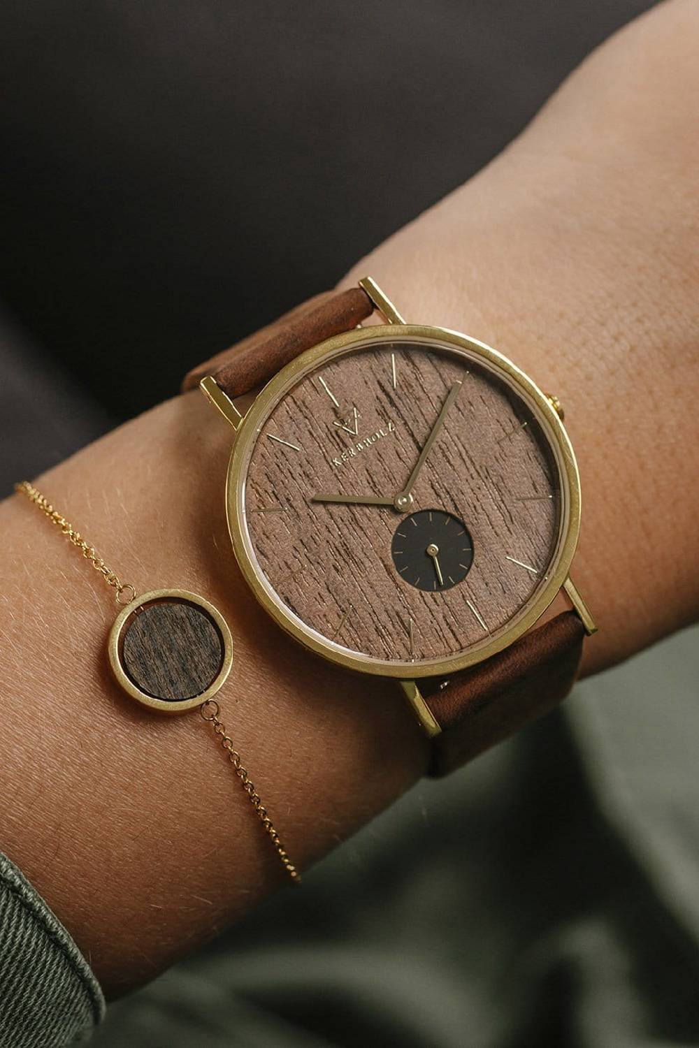 Kerbholz CIRCLE BRACELET Rosenholz