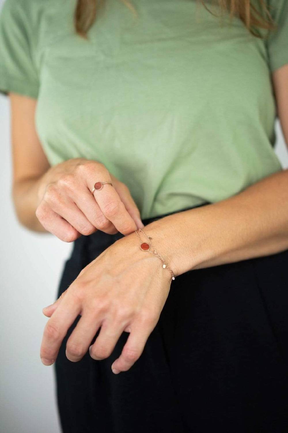 Kerbholz CIRCLE DOUBLE BRACELET Sandelholz