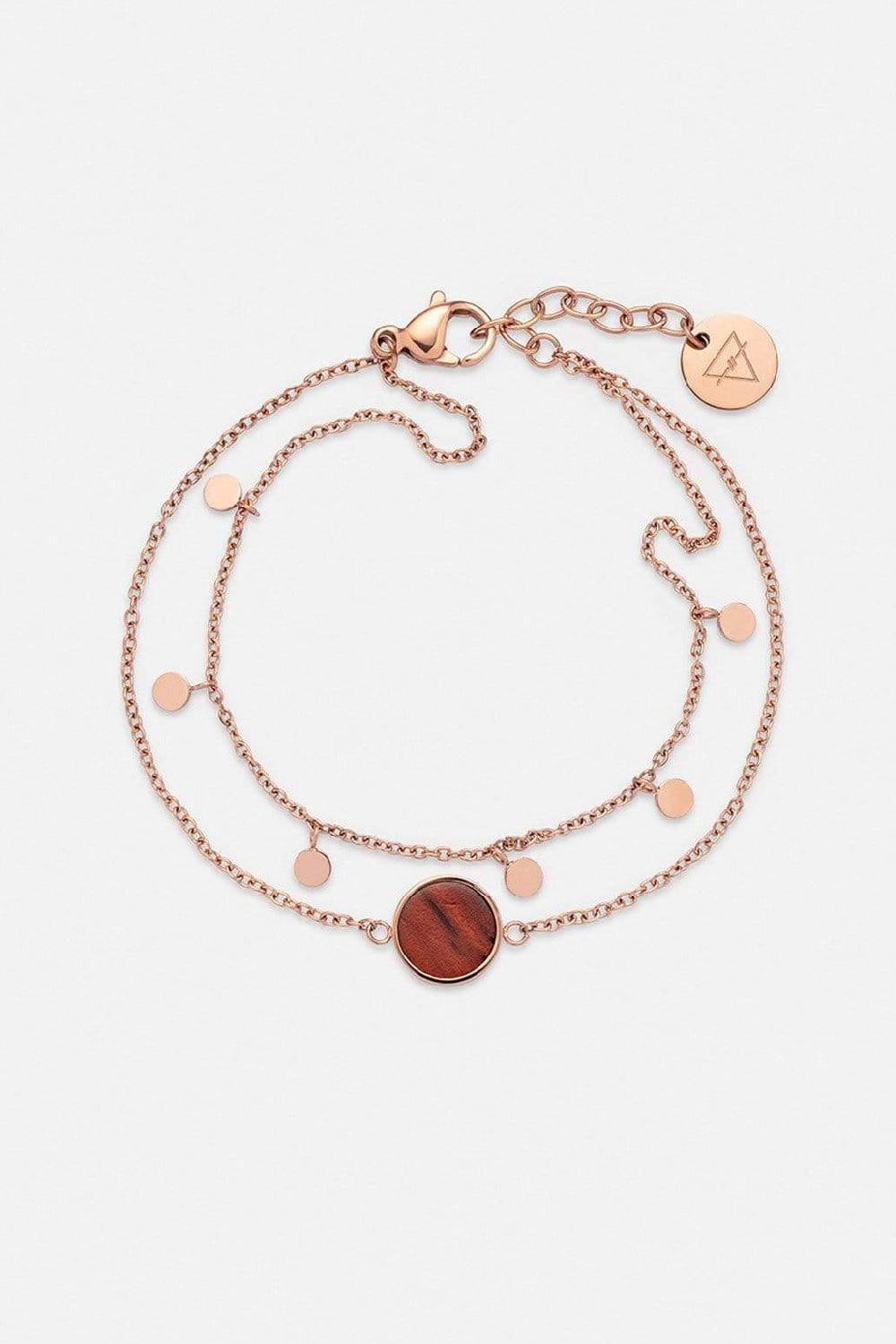 Kerbholz CIRCLE DOUBLE BRACELET Walnuss