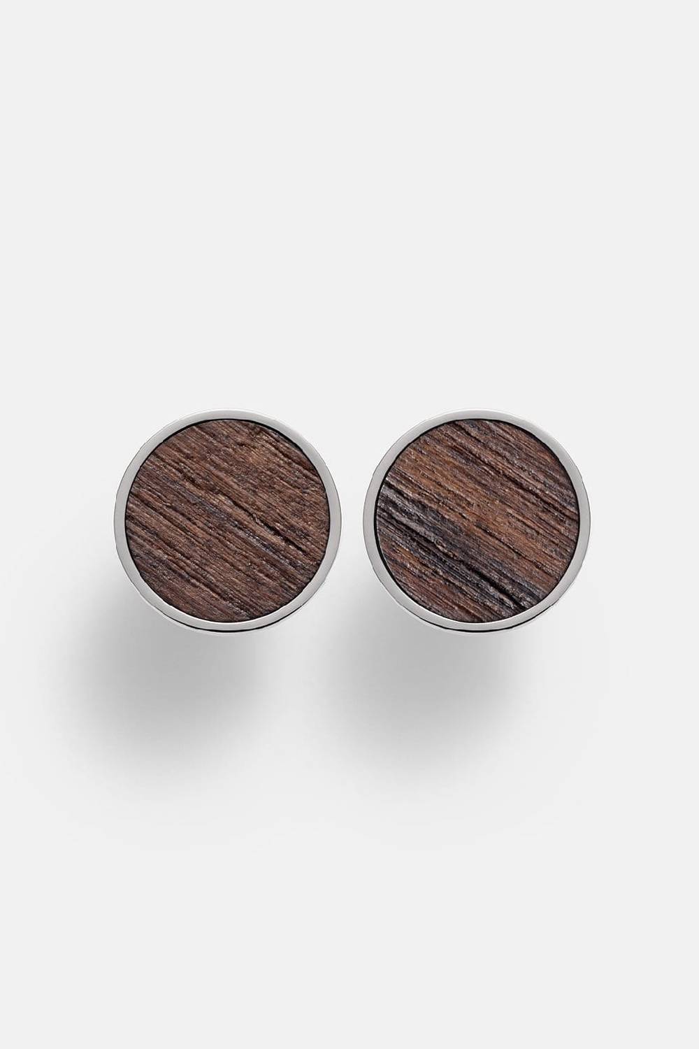Kerbholz CIRCLE EARRING Walnuss
