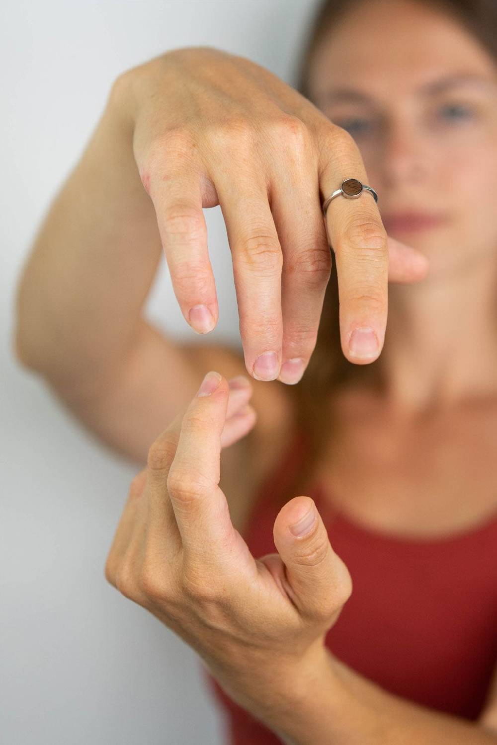 Kerbholz CIRCLE RING Walnuss