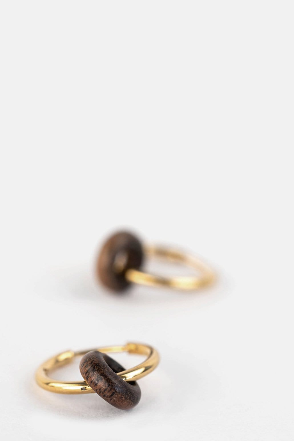 Kerbholz DONUT EARRING Walnuss