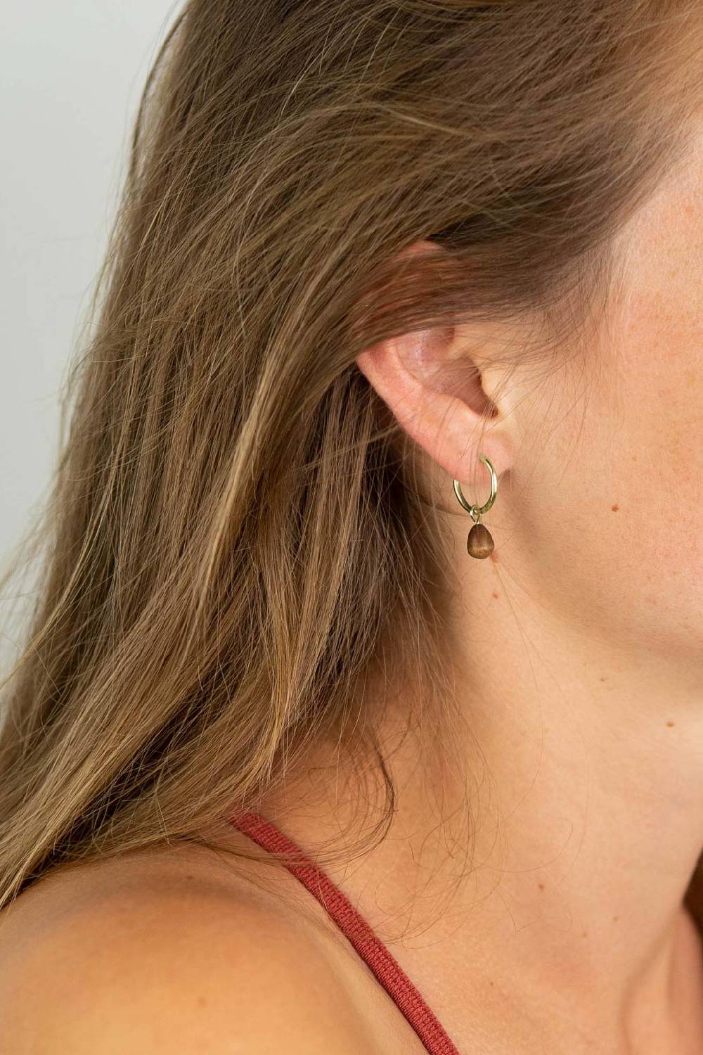 Kerbholz DROP EARRING Walnuss