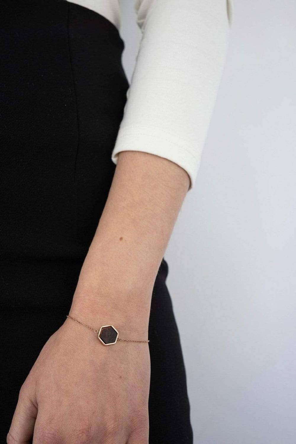 Kerbholz HEXA BRACELET Walnuss