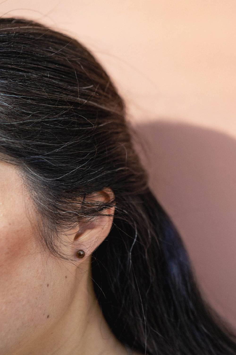 Kerbholz PEARL EARRING Walnuss