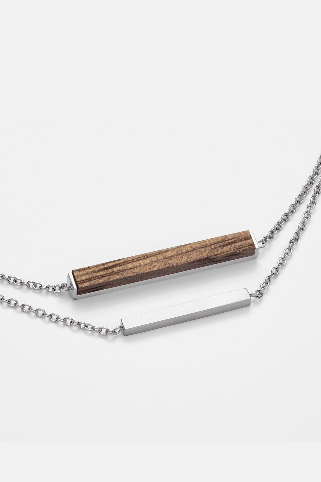 Kerbholz RECTANGLE NECKLACE Walnuss