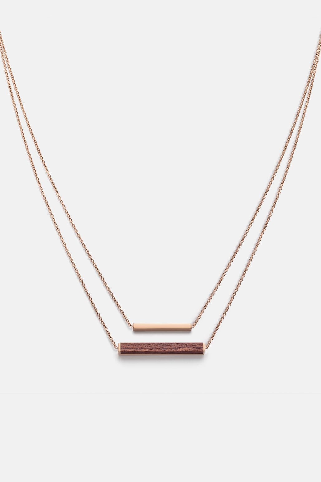 Kerbholz RECTANGLE NECKLACE Walnuss