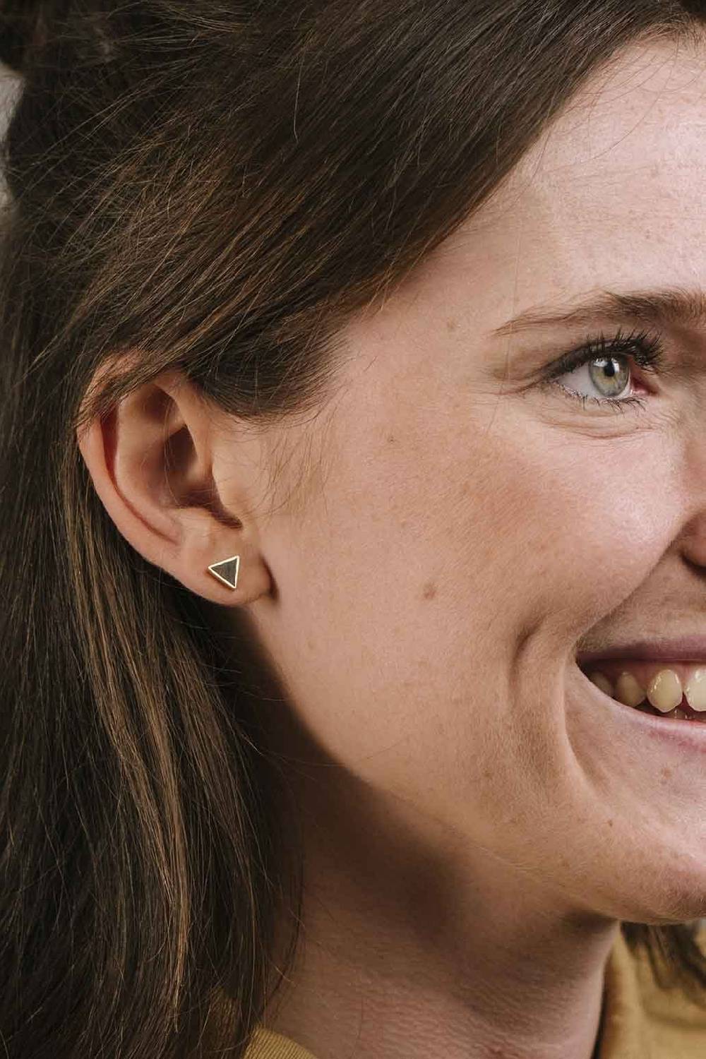 Kerbholz TRIANGLE EARRING Sandelholz