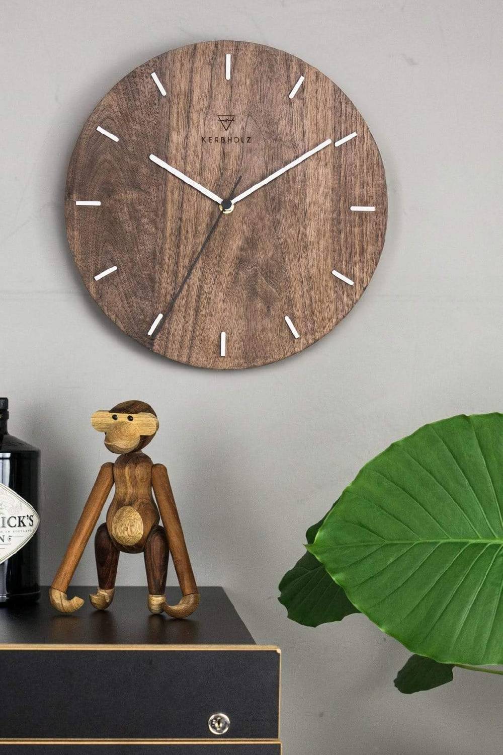 Kerbholz WALL CLOKK ALP EDITION Walnuss