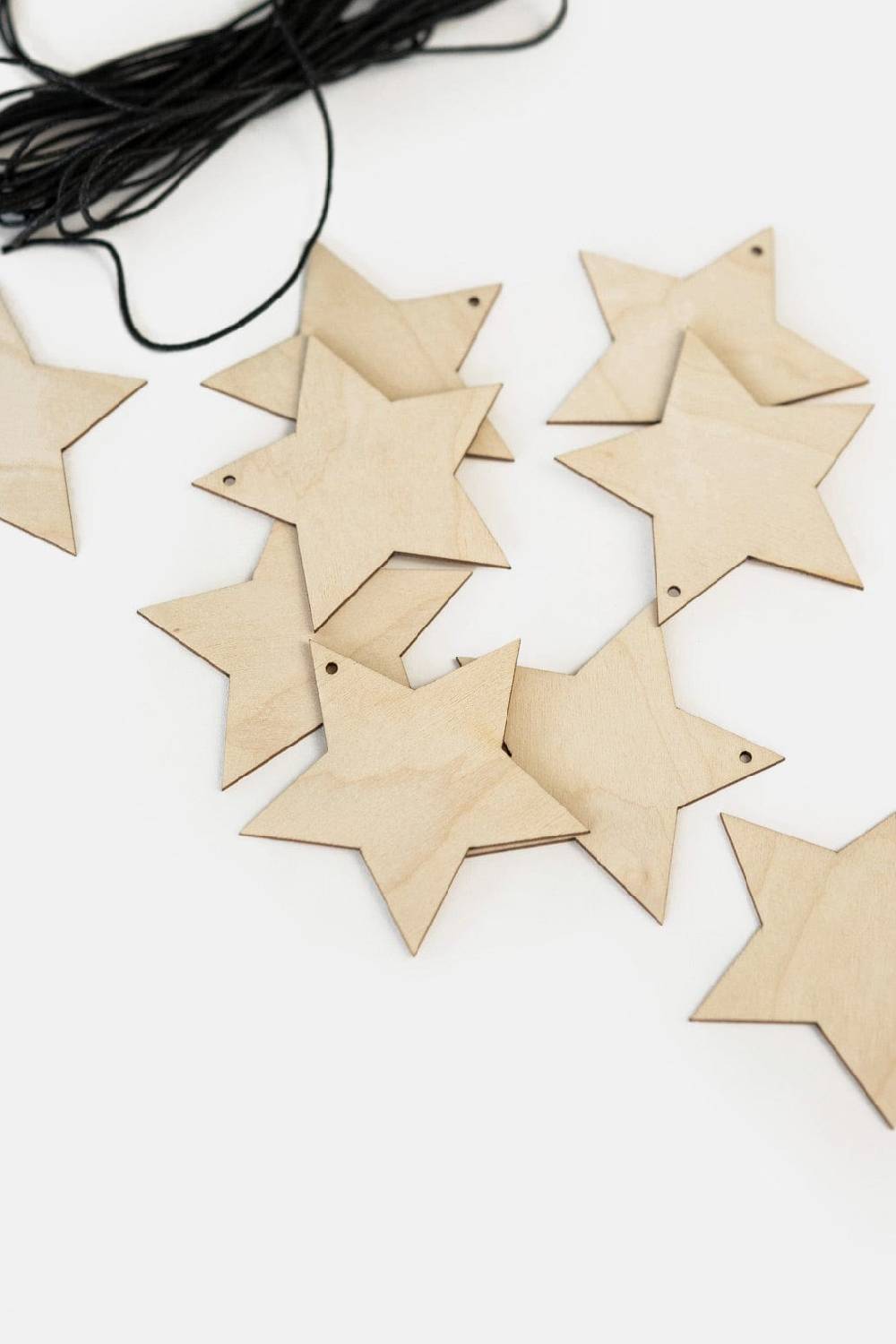 Kerbholz Sterne Anhänger Set Alp Edition Birkenholz