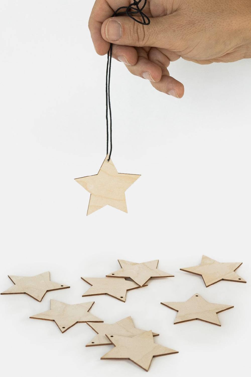 Kerbholz Sterne Anhänger Set Alp Edition Birkenholz