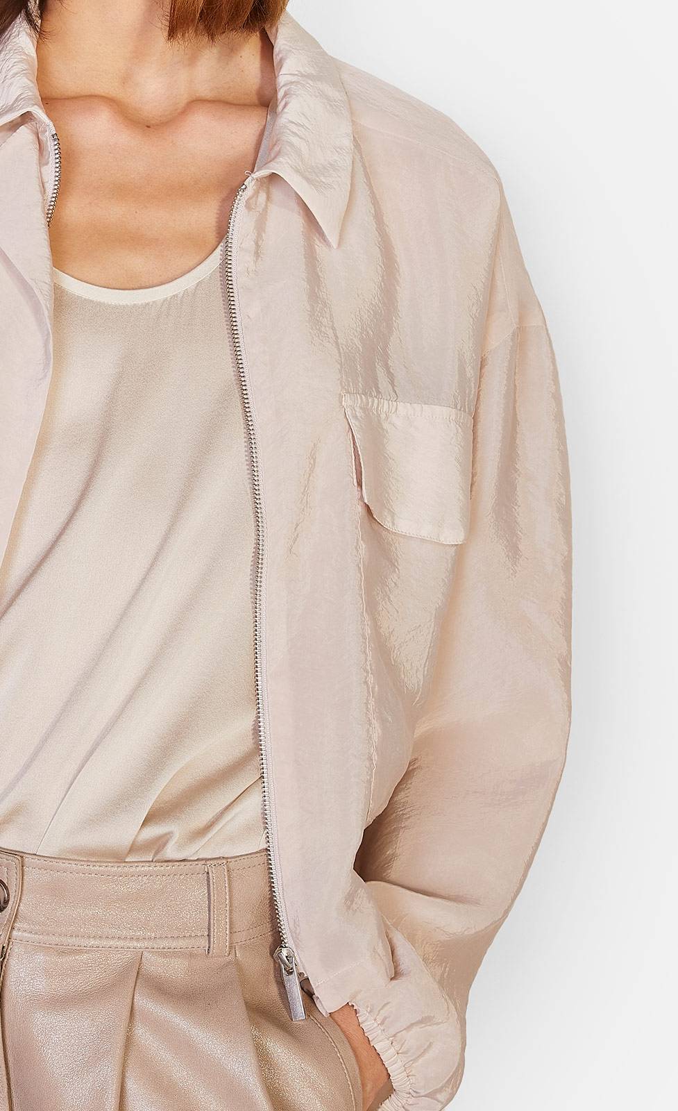 Kiefermann Alana Leichte Jacke In Crinkle-Seidenoptik