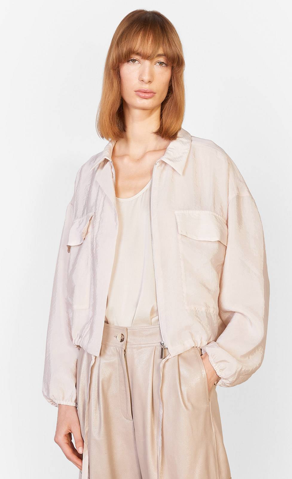 Kiefermann Alana Leichte Jacke in Crinkle-Seidenoptik