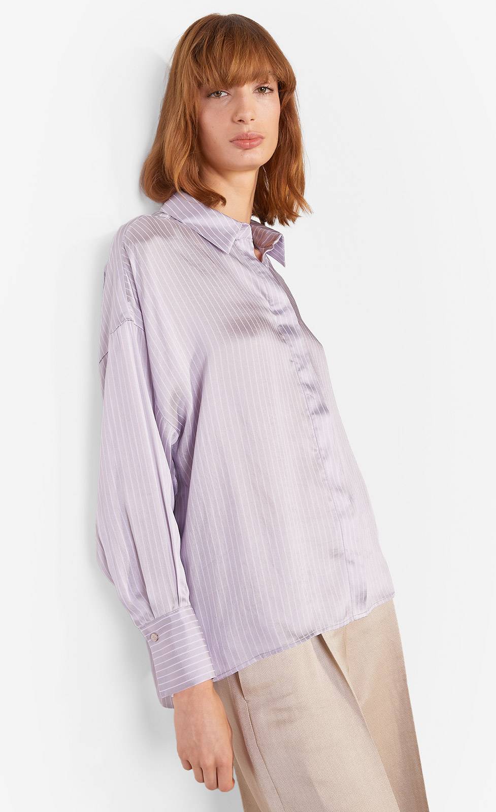 Kiefermann Cecilie Gestreifte Bluse Aus Seidenmaterial