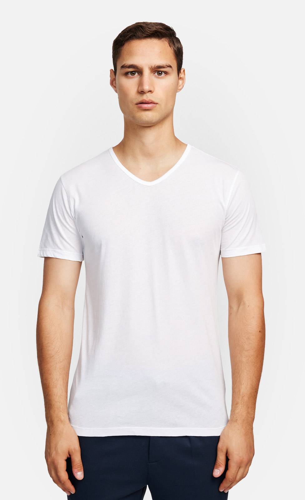 Kiefermann Darius Baumwoll-T-Shirt mit V-Ausschnitt