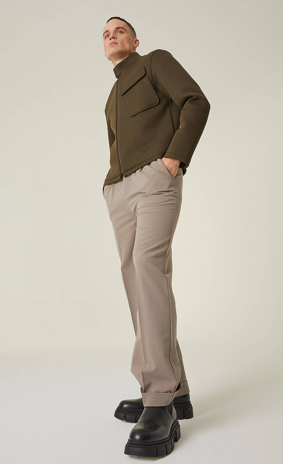 Kiefermann Darwin Jacke Aus Gebondeter Streifenware