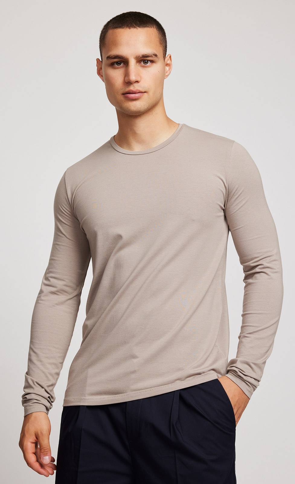 Kiefermann Emil Langarmshirt Aus Baumwolle-Modal-Mix