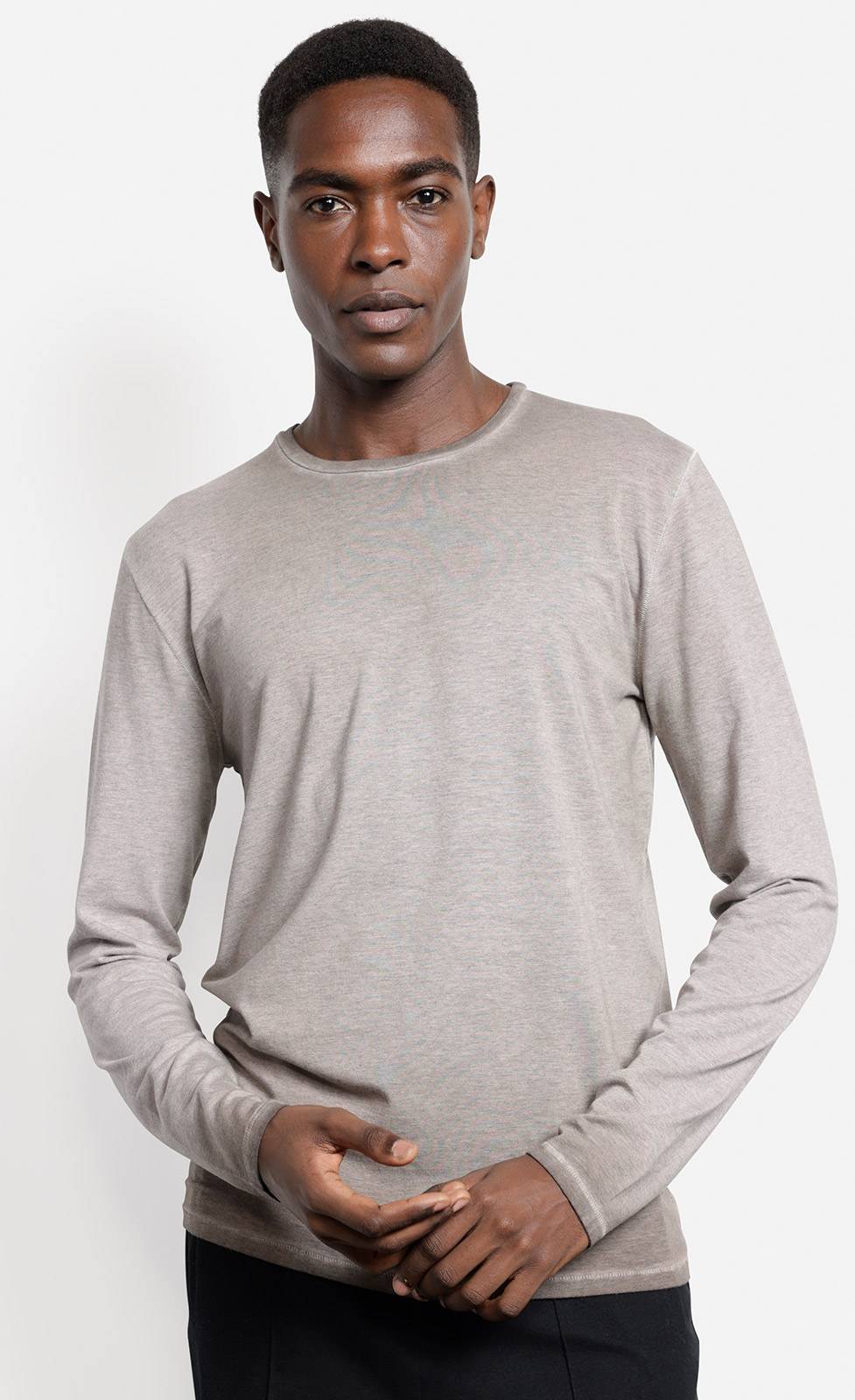 Kiefermann Erics Überfärbtes Langarmshirt Mit Rundhals