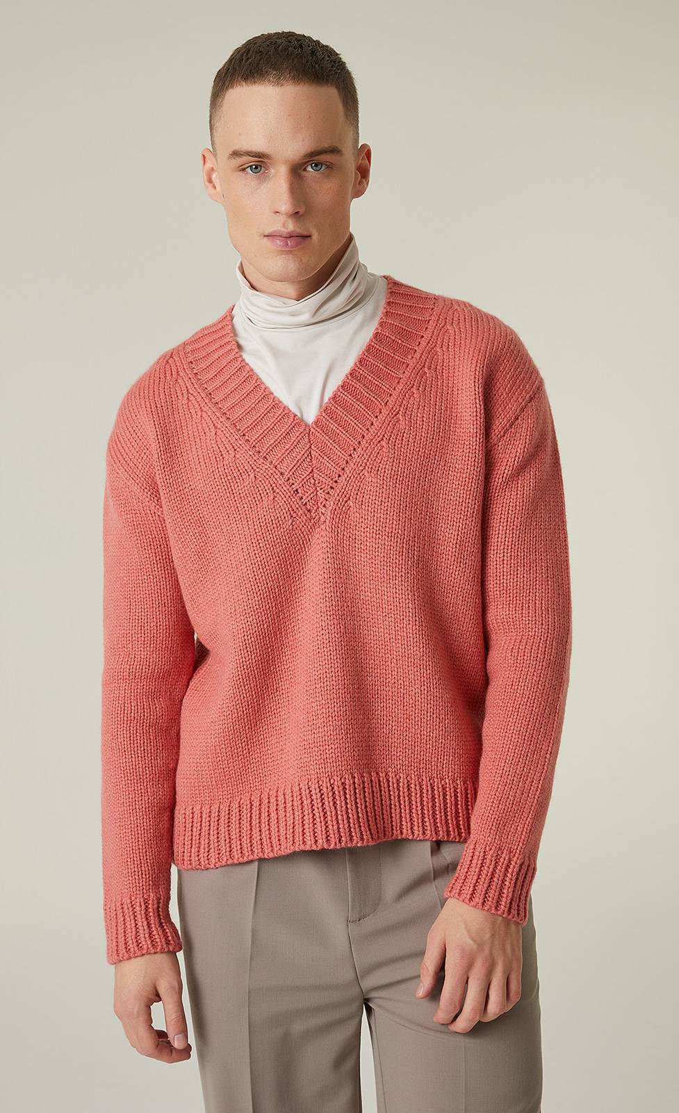 Kiefermann Ezra Grobstrickpullover mit V-Ausschnitt