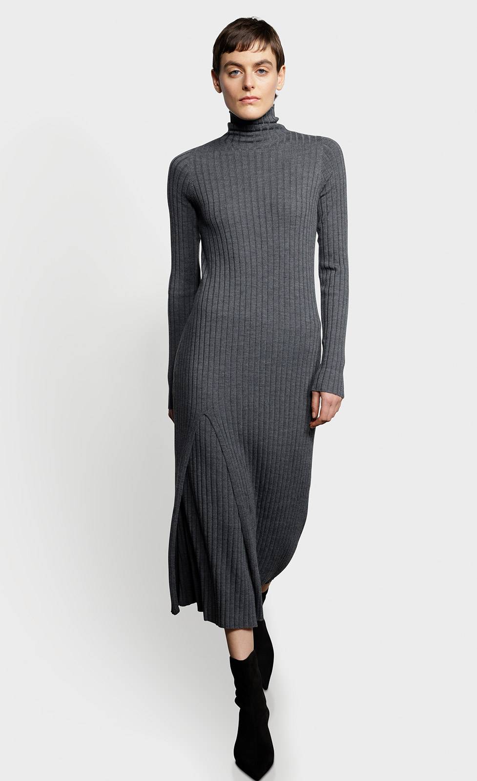 Kiefermann Filja Geripptes Strickkleid Aus Merinowolle