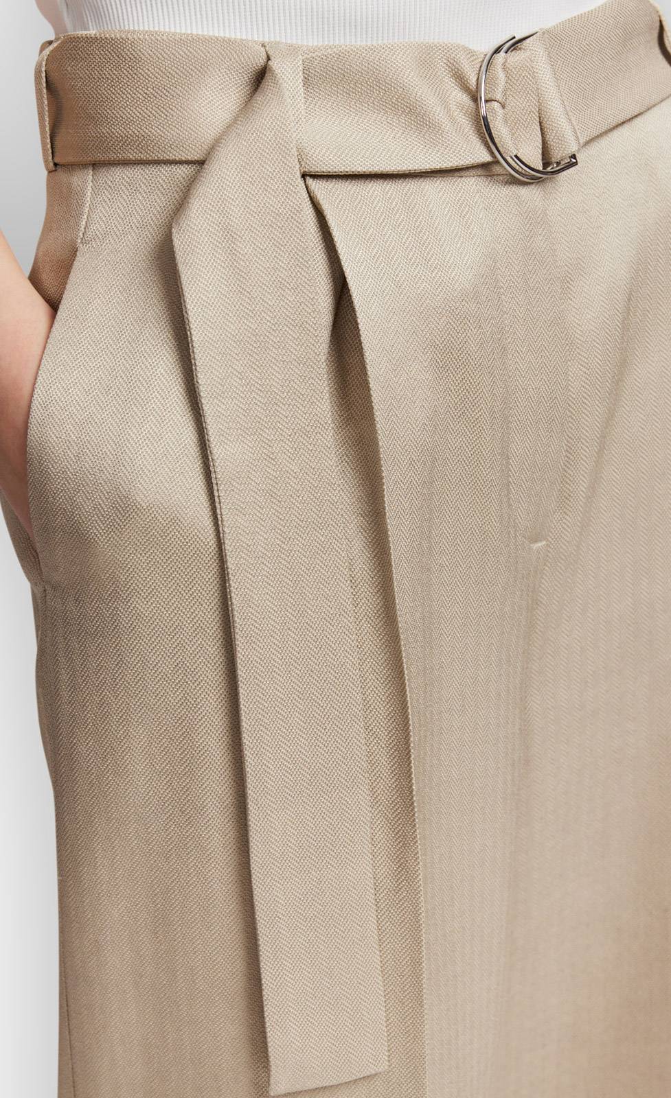 Kiefermann Guilia Weite Hose Mit Gürtel Im Fischgratmuster