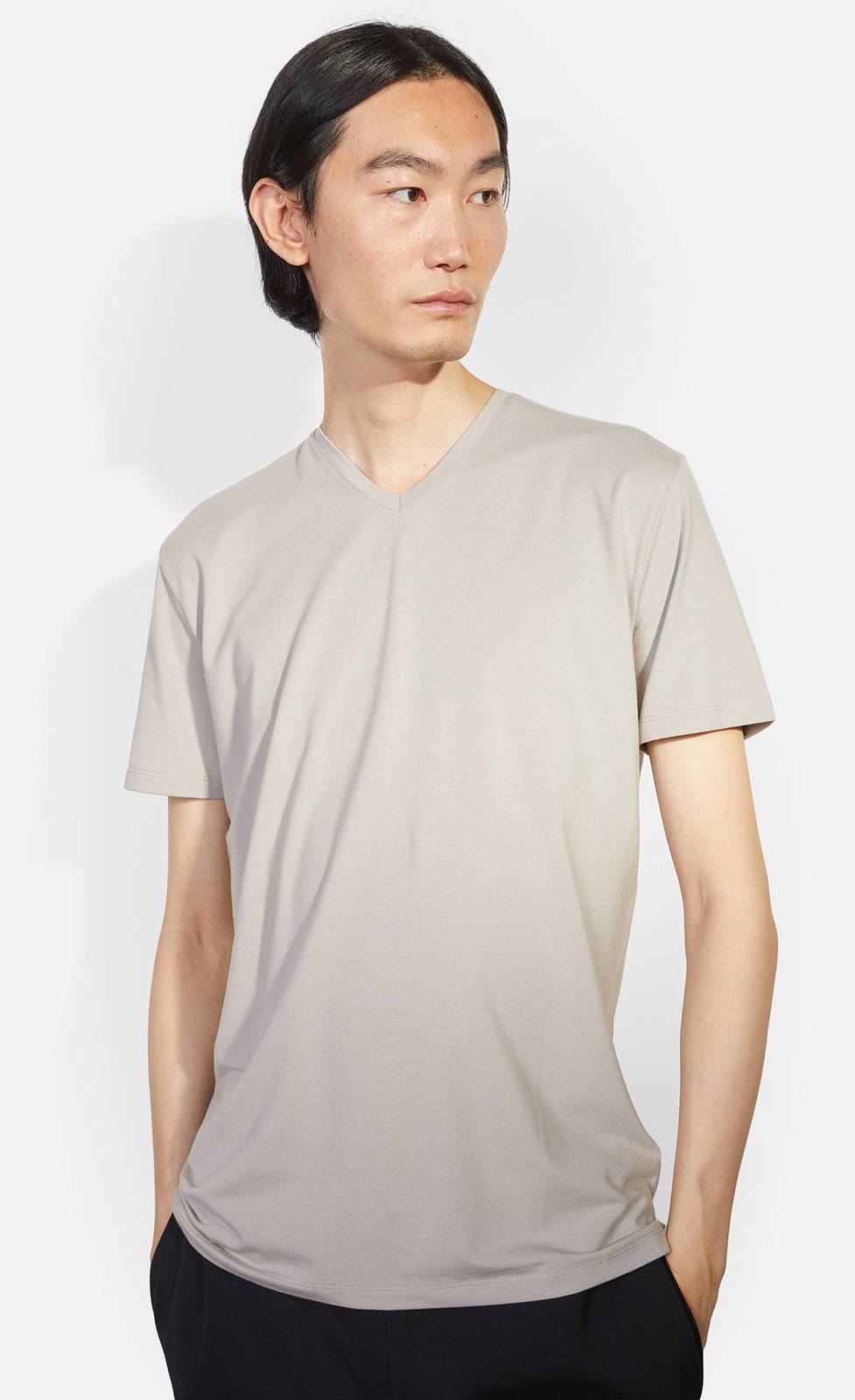 Kiefermann Hape V-Ausschnitt T-Shirt Aus Baumwolle-Modal