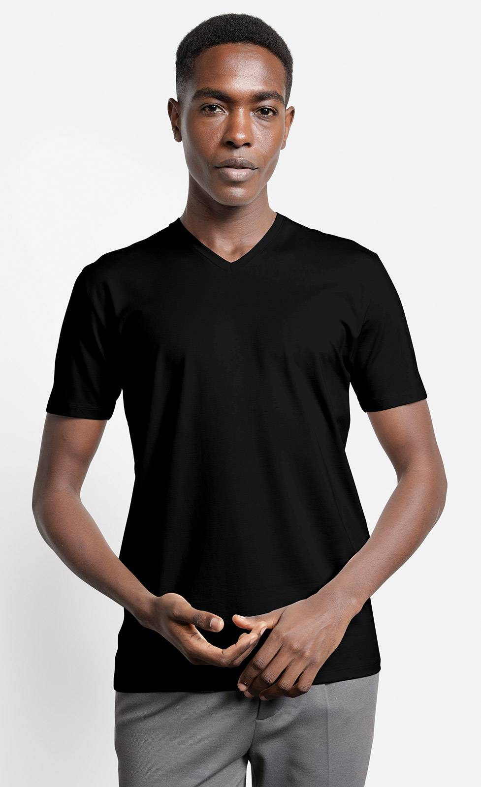 Kiefermann Hapes V-Ausschnitt T-Shirt Aus Baumwolle-Modal