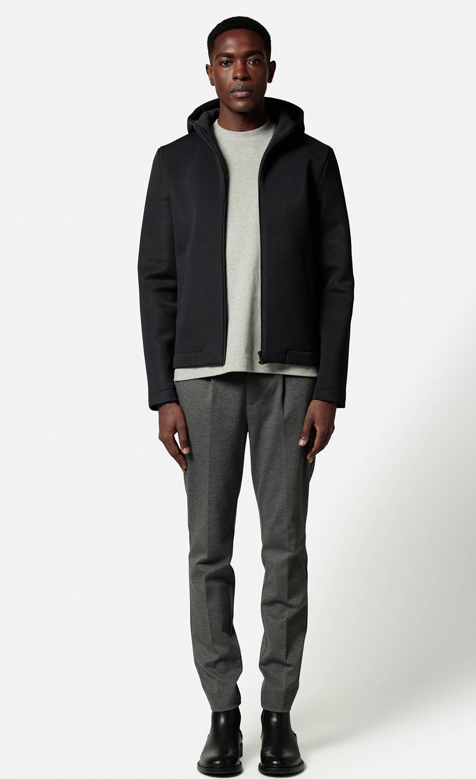 Kiefermann Jerome Mel. Hose Aus Kompaktem Melangejersey