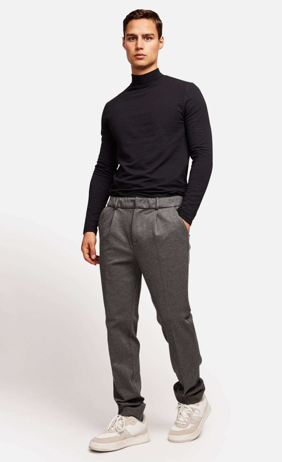 Kiefermann Jerome Mel. Hose Aus Kompaktem Melangejersey