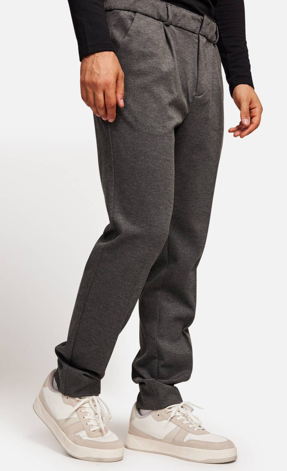 Kiefermann Jerome Mel. Hose Aus Kompaktem Melangejersey