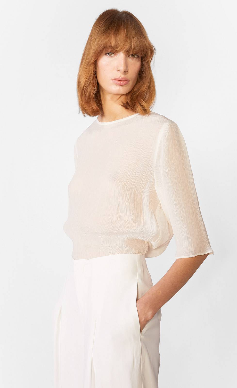 Kiefermann Adele Blusenshirt Aus Crinkle-Ware