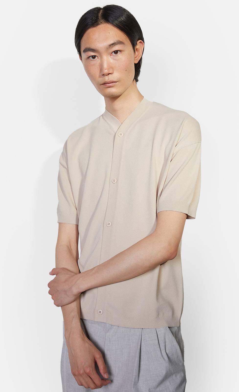 Kiefermann Arnold Halbarm Strickhemd