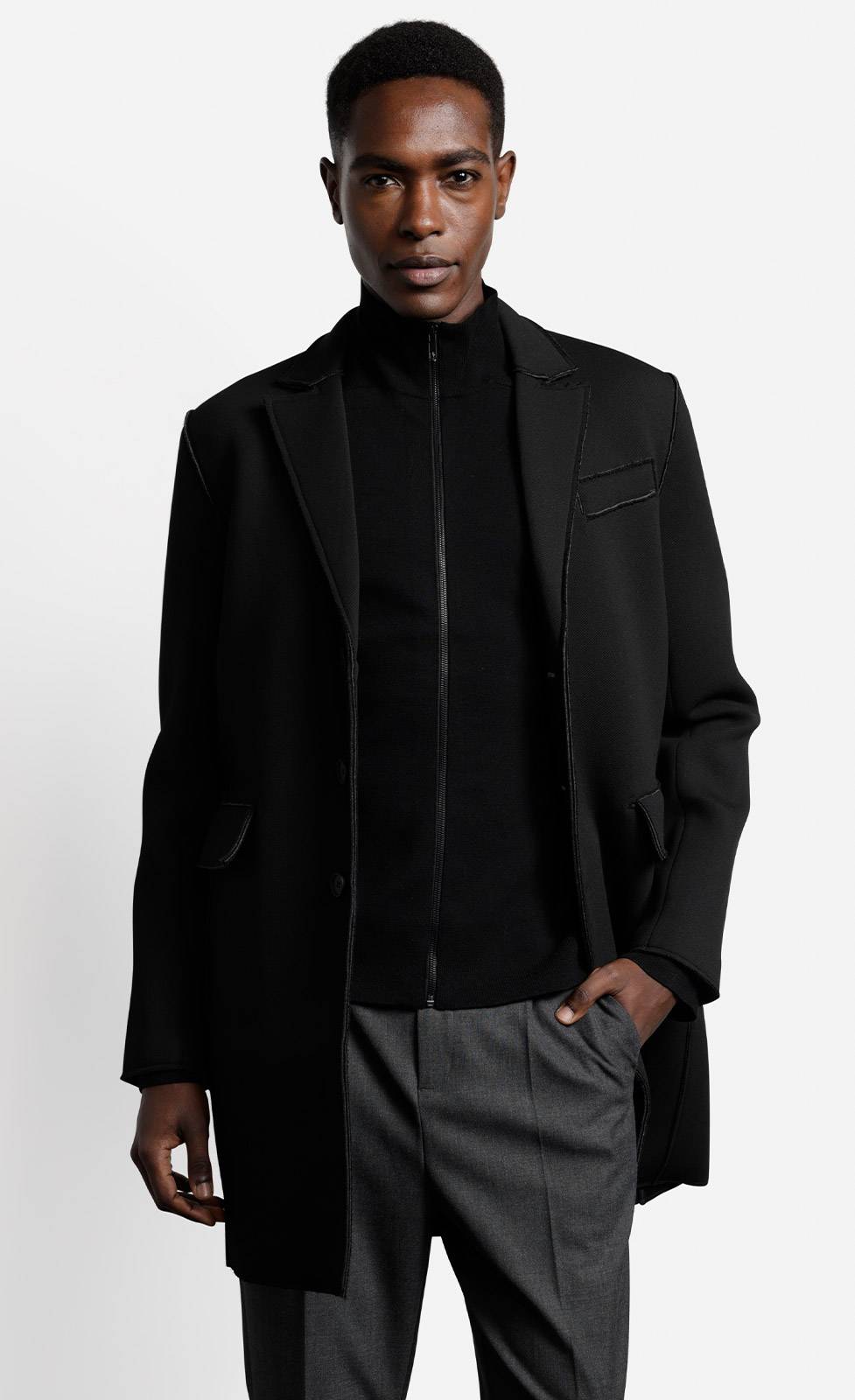 Kiefermann Baris Mantel Aus Gebondetem Jersey