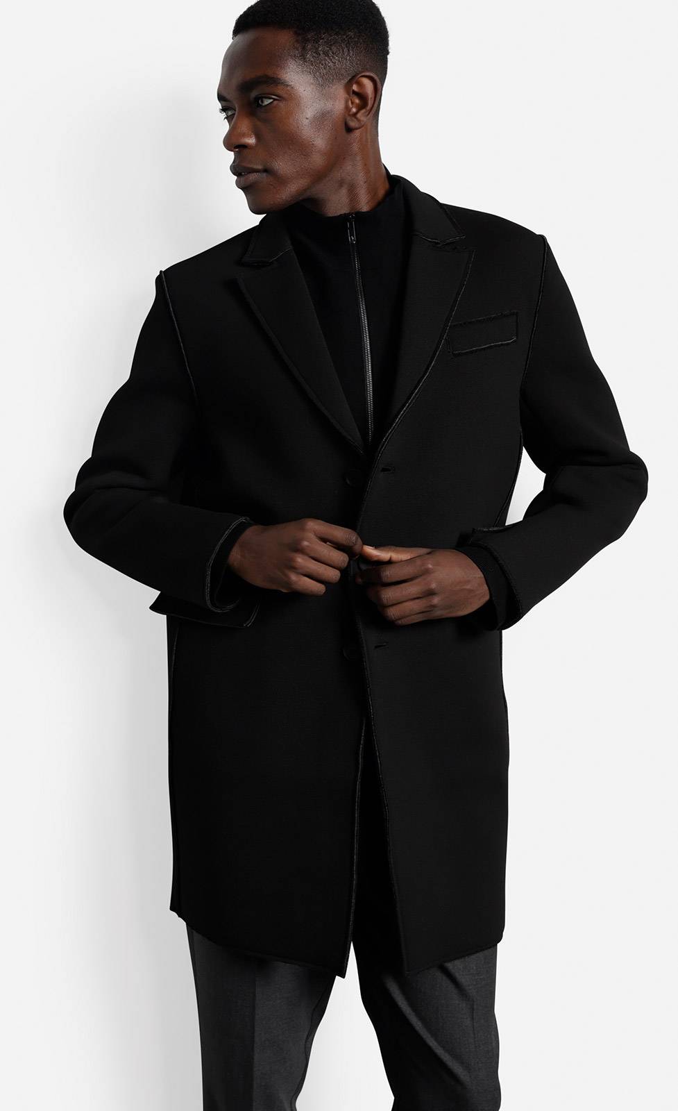 Kiefermann Baris Mantel Aus Gebondetem Jersey