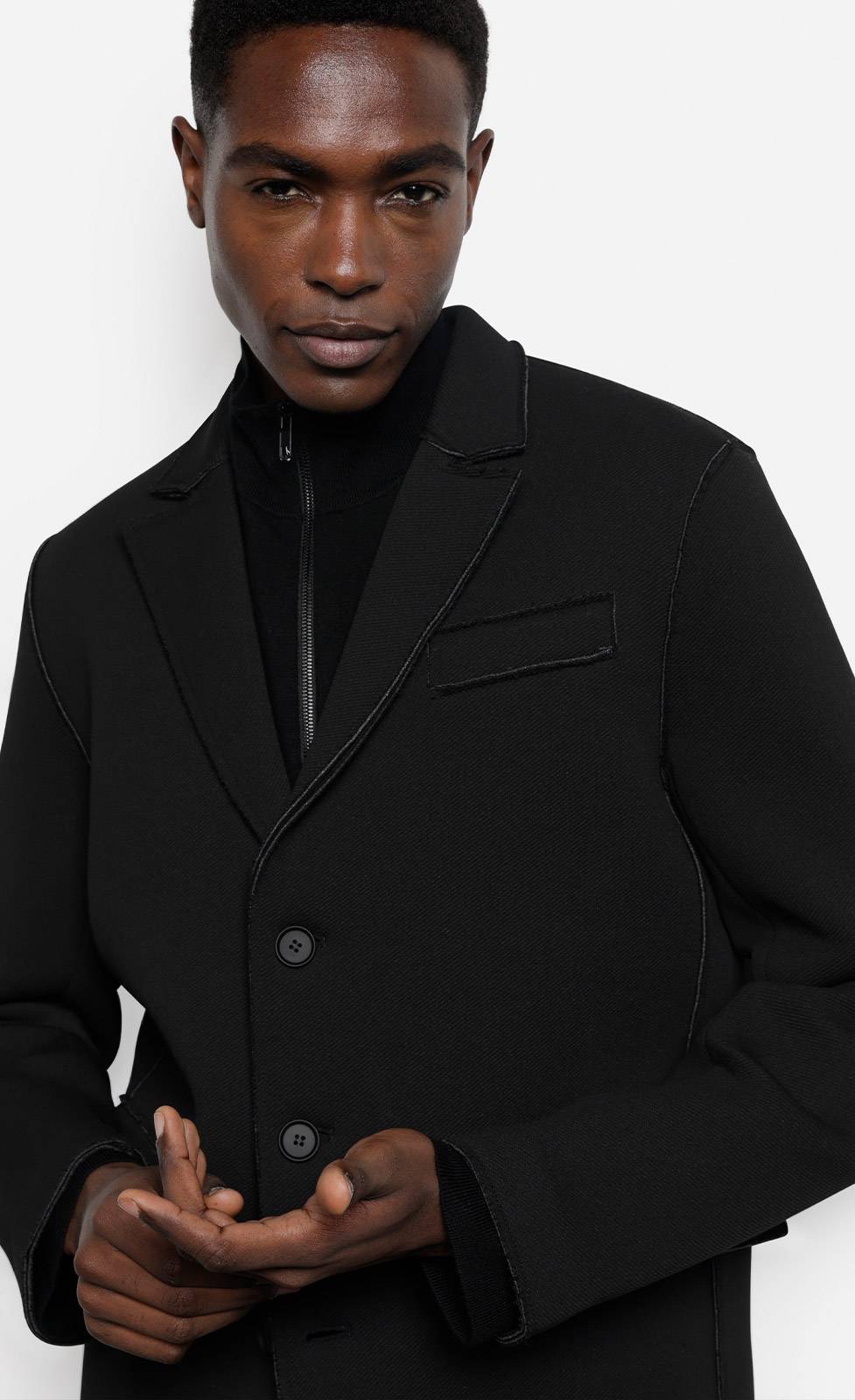 Kiefermann Baris Mantel Aus Gebondetem Jersey