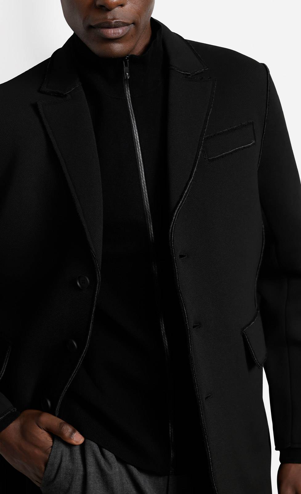 Kiefermann Baris Mantel Aus Gebondetem Jersey