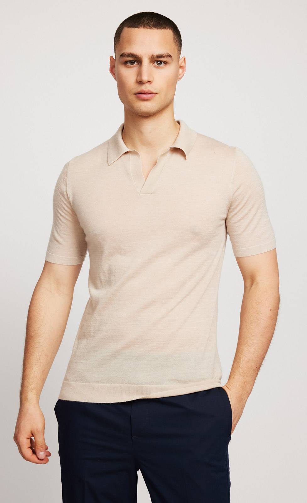 Kiefermann Benny Kaschmir Strickpolo