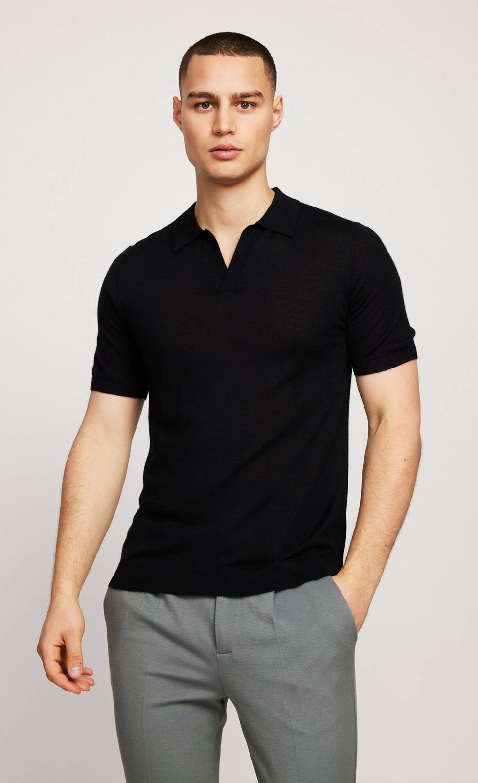 Kiefermann Benny Kaschmir Strickpolo