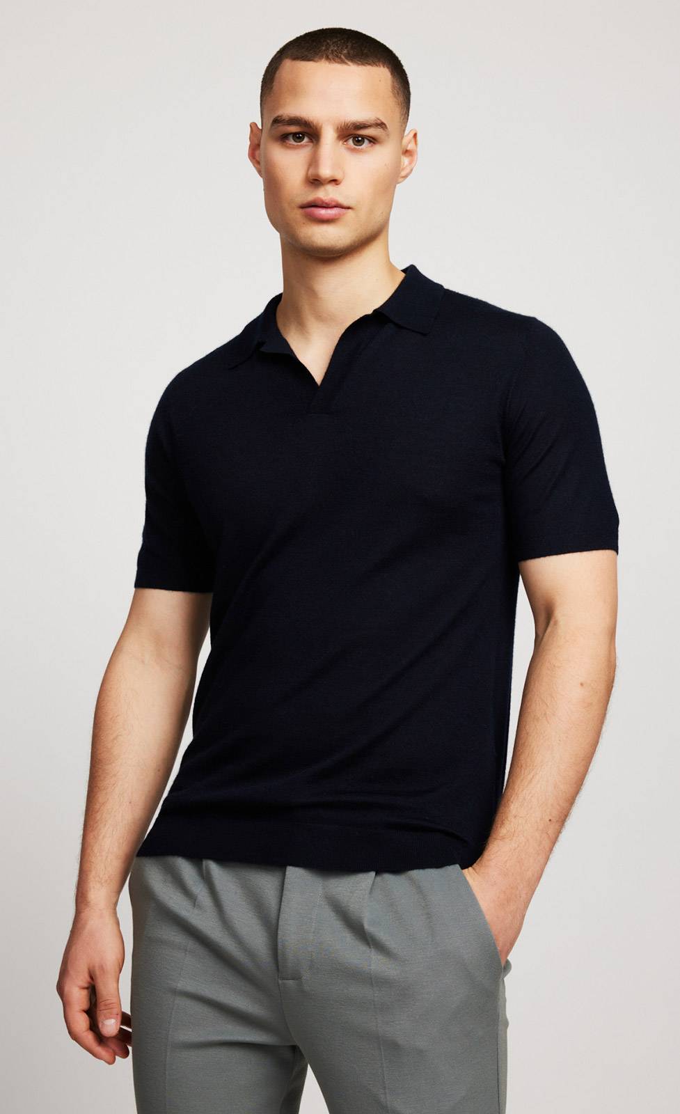 Kiefermann Benny Kaschmir Strickpolo