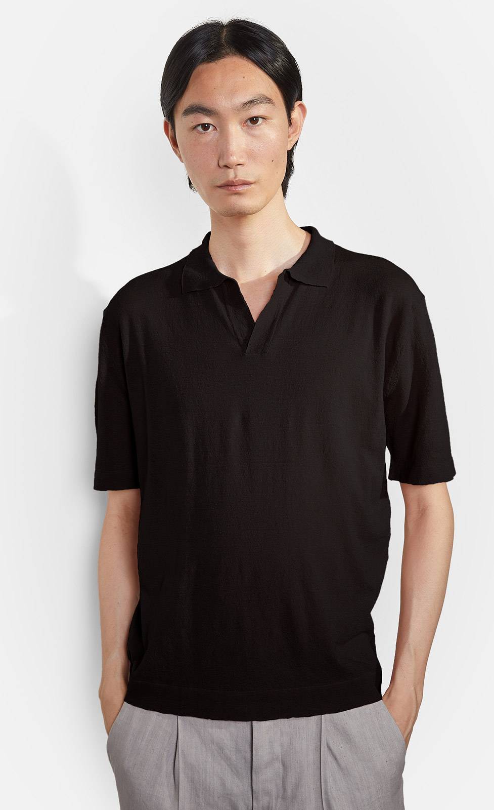 Kiefermann Boris Strickpolo Aus Leinen