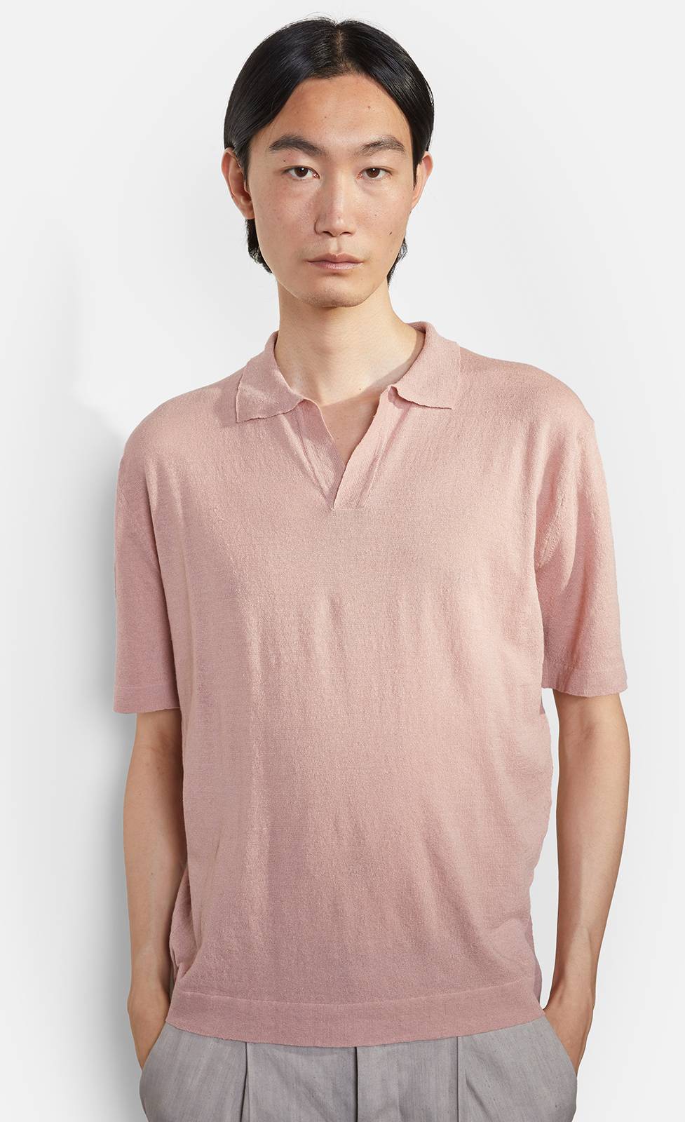 Kiefermann Boris Strickpolo aus Leinen