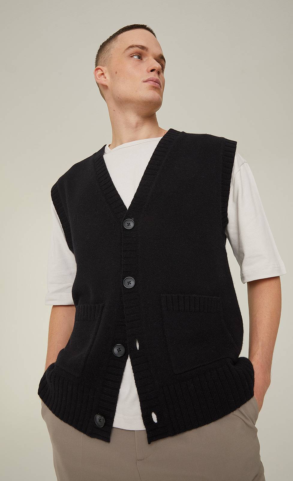 Kiefermann Daniel Strickweste aus Merinowolle